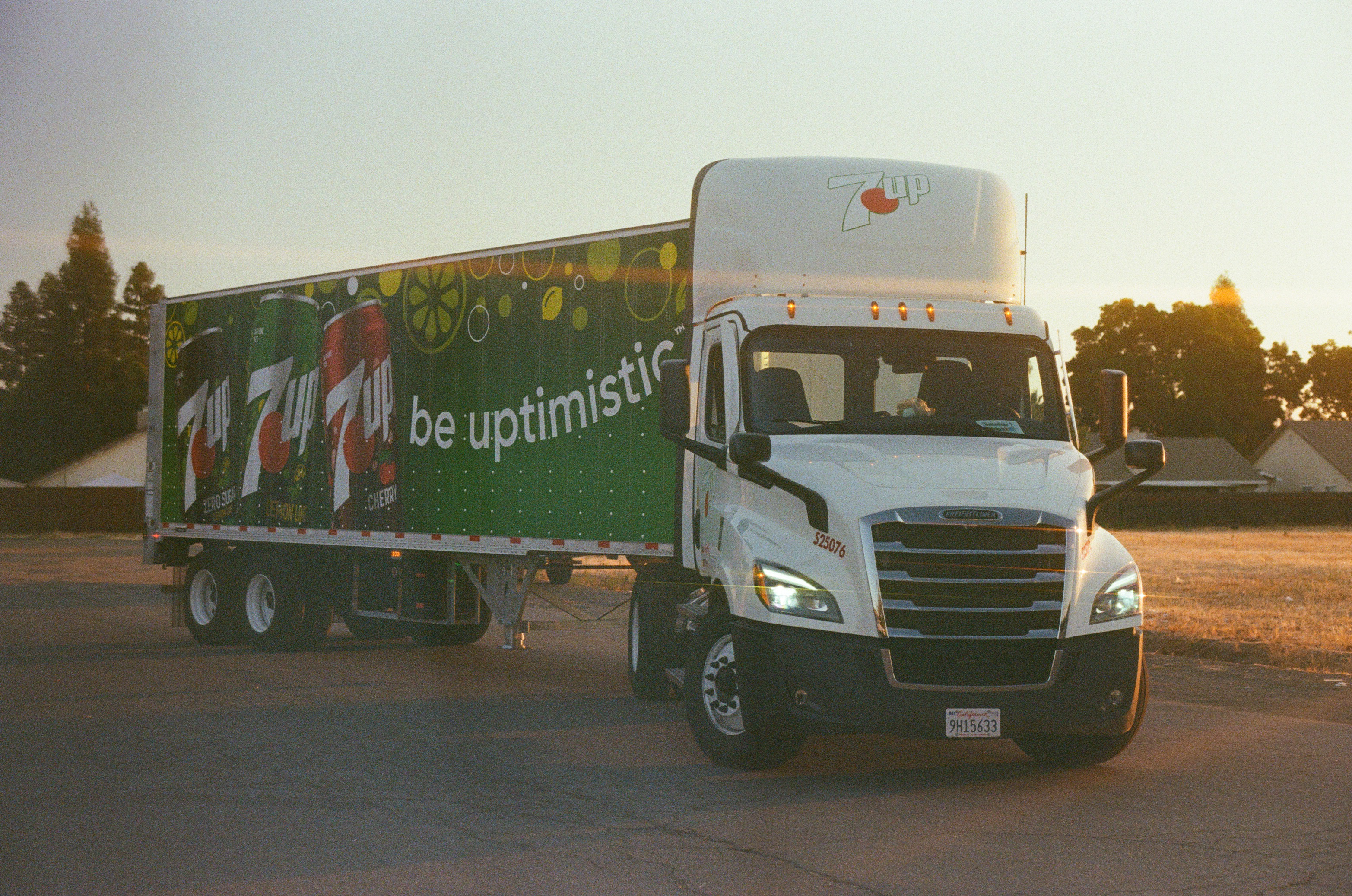 Noisyboy’s delivery truck at sunset